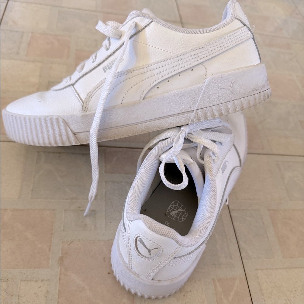 Puma Carina 2.0 Women’s White Sneakers - Size 9
